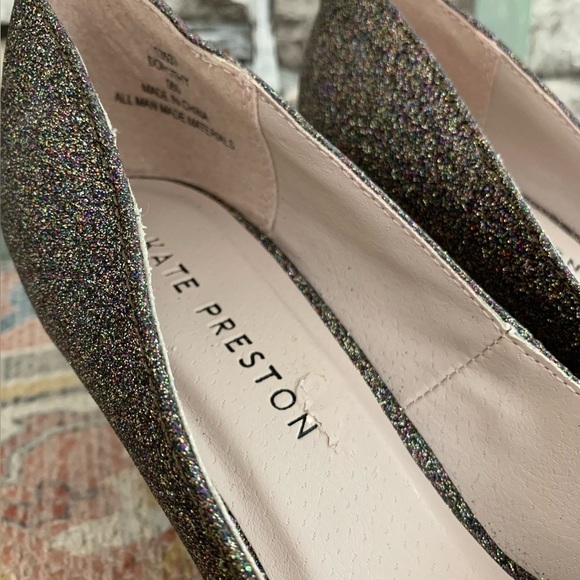 #12 Kate Preston Dorothy Sparkly Rainbow Glitter Kitten Heels Shoes Size 8 Box - Picture 7 of 7